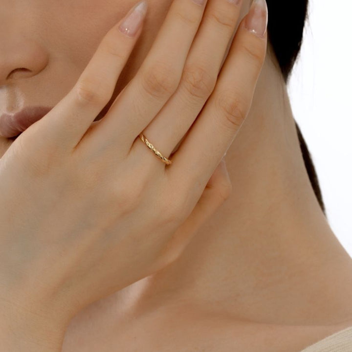 Ada Cable Ring Gold