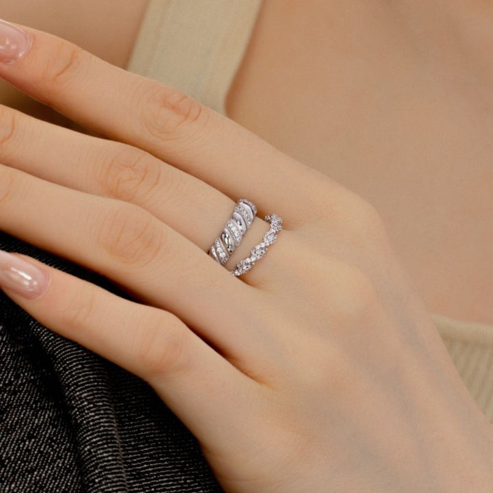 Ada Pave Cable Ring Gold