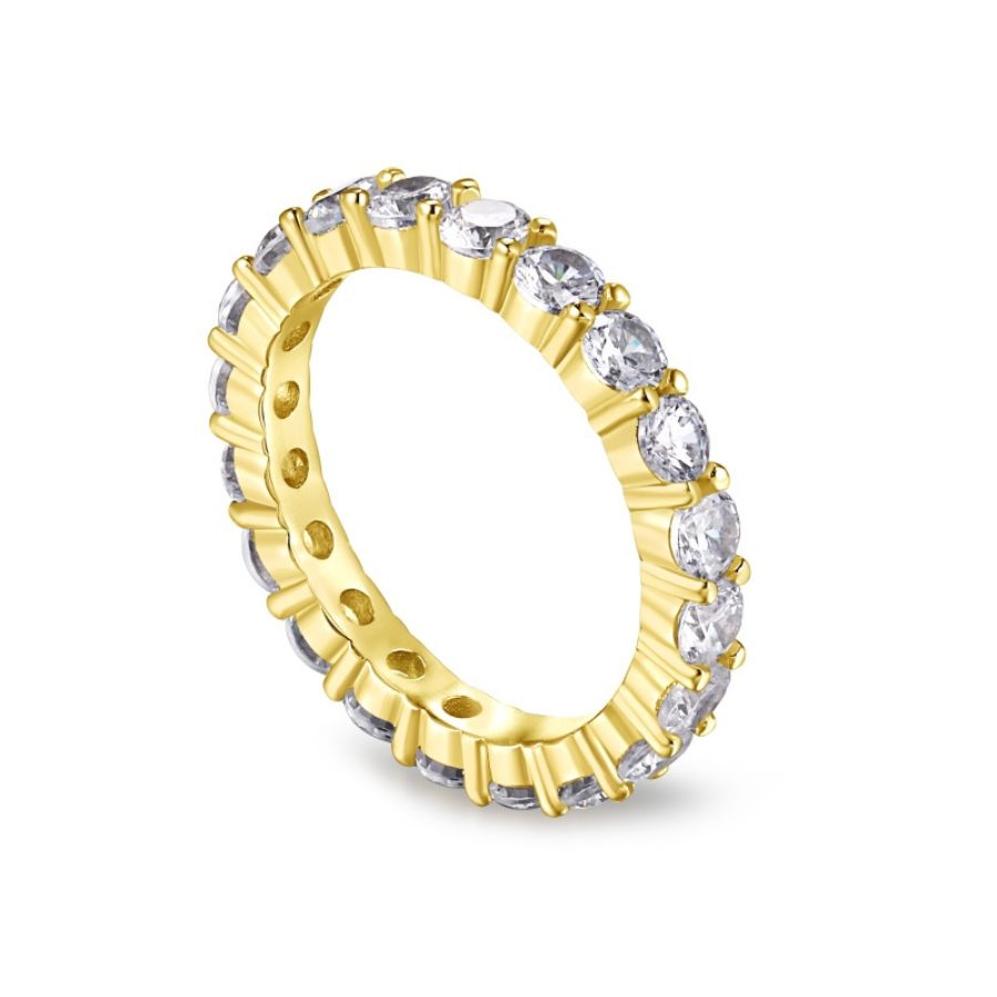Altia Brilliant Cut Eternity Ring Gold