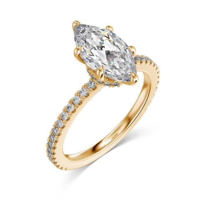 Arca Marquise Cut Ring Champagne Gold