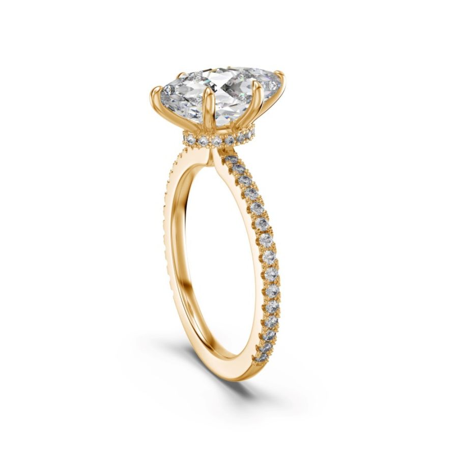 Arca Marquise Cut Ring Champagne Gold