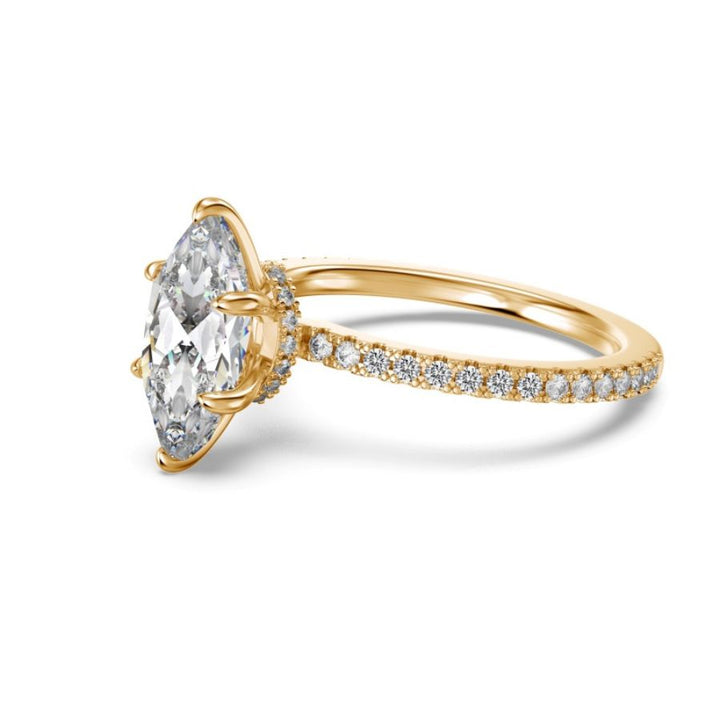 Arca Marquise Cut Ring Champagne Gold