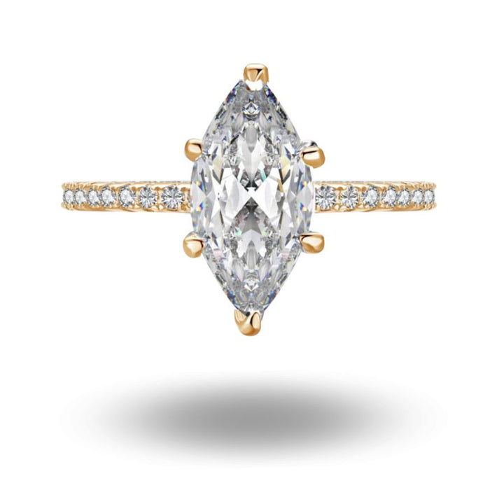 Arca Marquise Cut Ring Champagne Gold