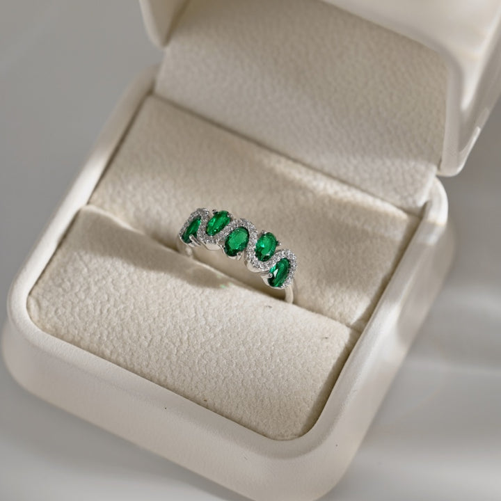 Azria Emerald Wave Ring