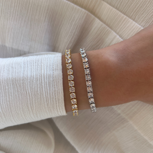 Brilliant Cut Tennis Bracelet 4mm Gold