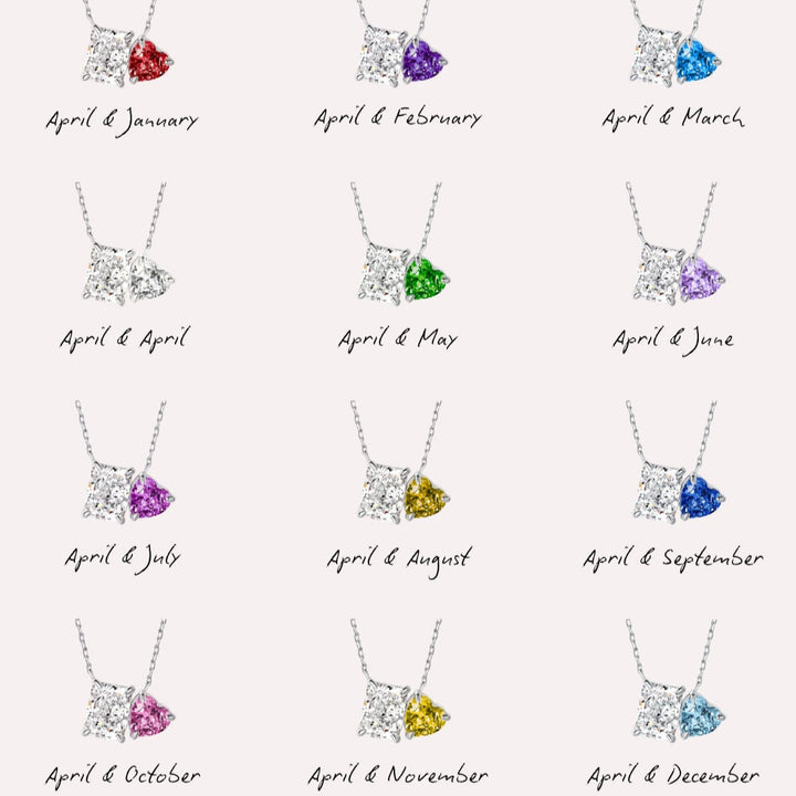 Toi et Moi Birthstone Necklace