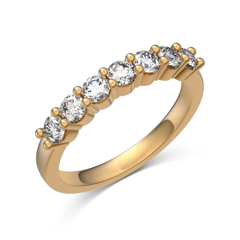 Kova Half Eternity Ring Champagne Gold