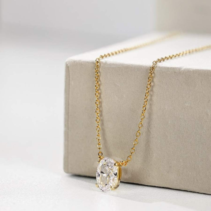 Letia Oval Cut Necklace Gold