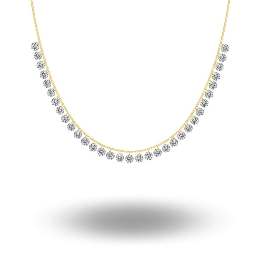 Shera Brilliant Cut Necklace Gold