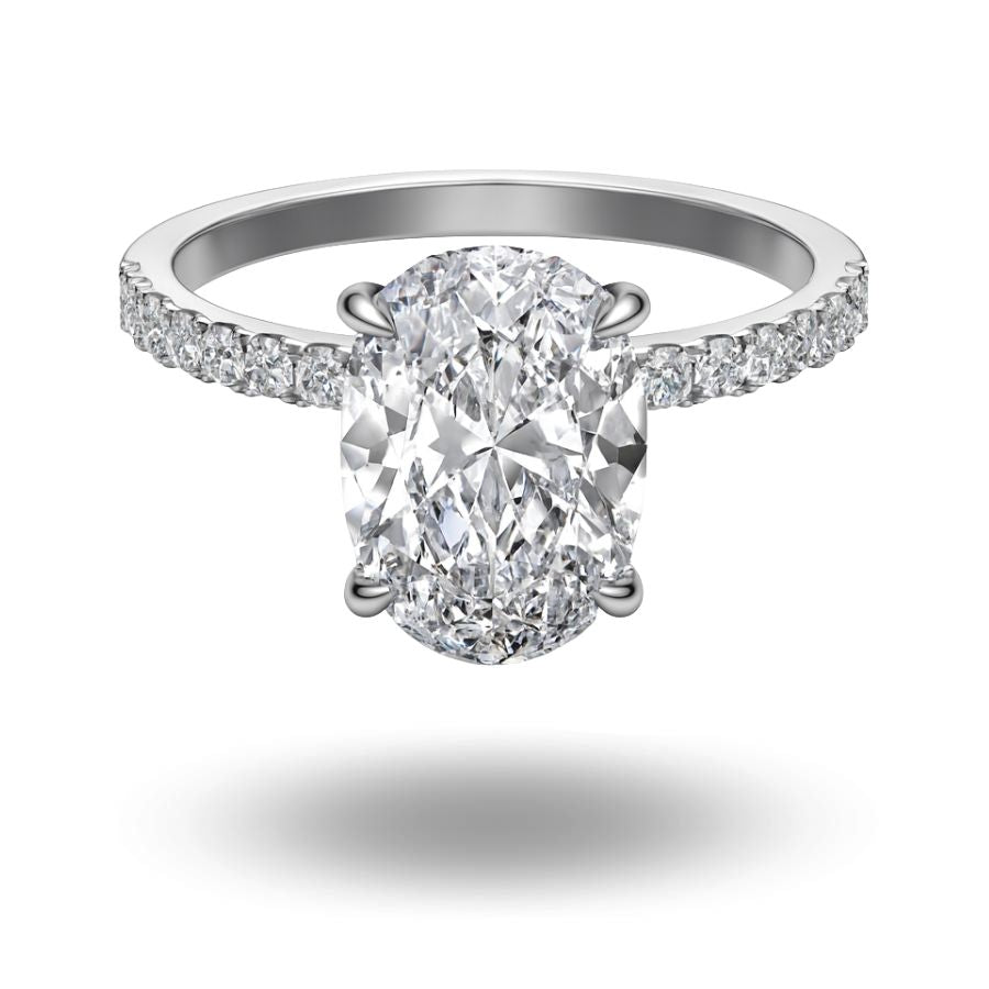 Solene Oval Cut Ring Silver