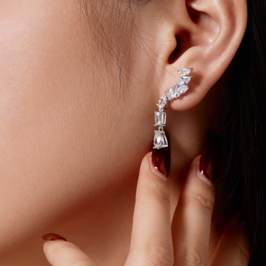 Sora Drop Earrings Silver