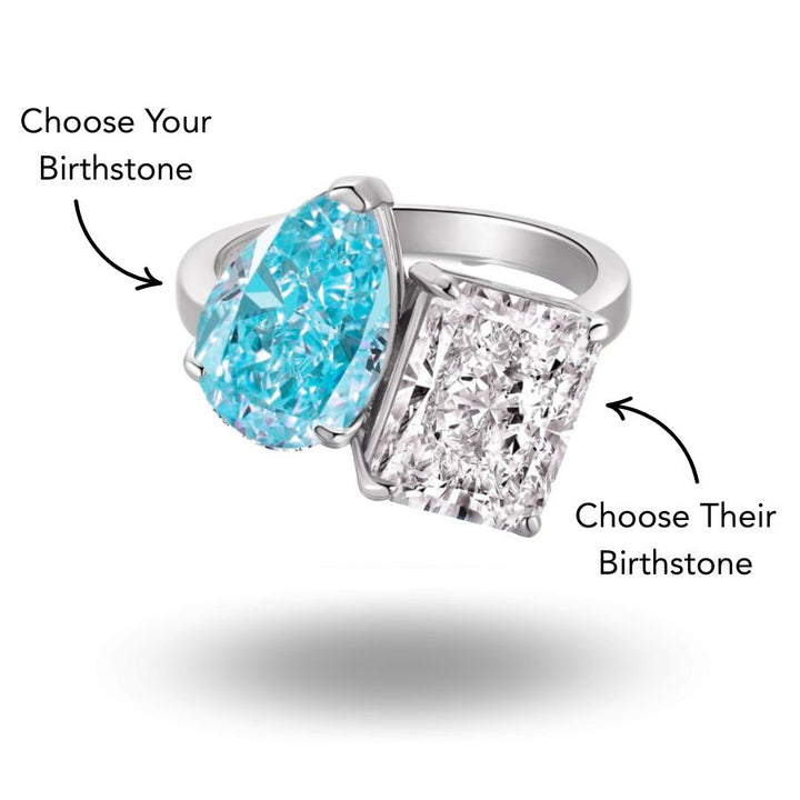 Toi et Moi Birthstone Ring