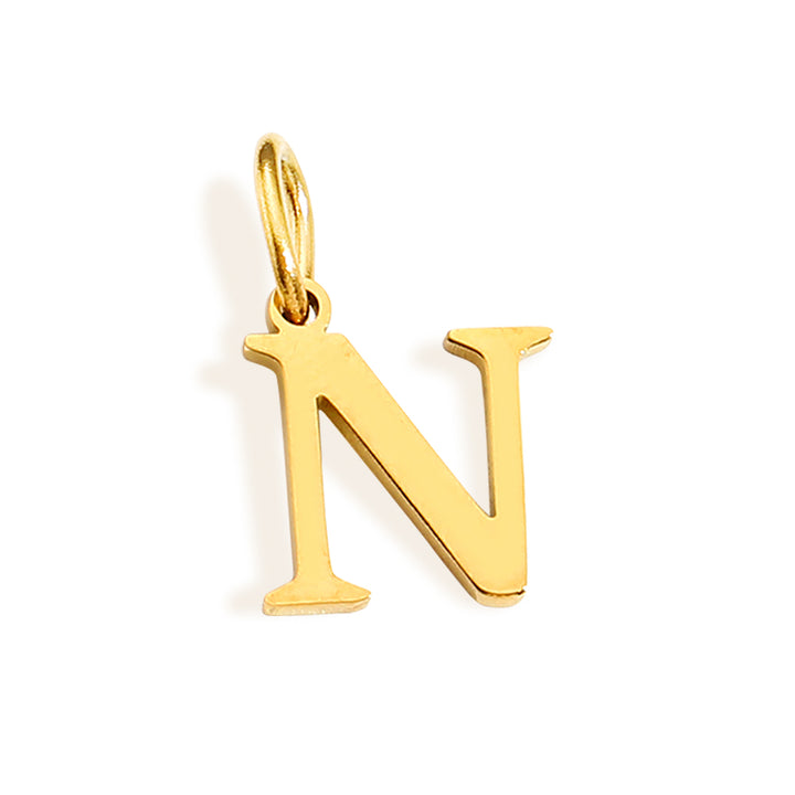 Initial & Birthstone Necklace Gold