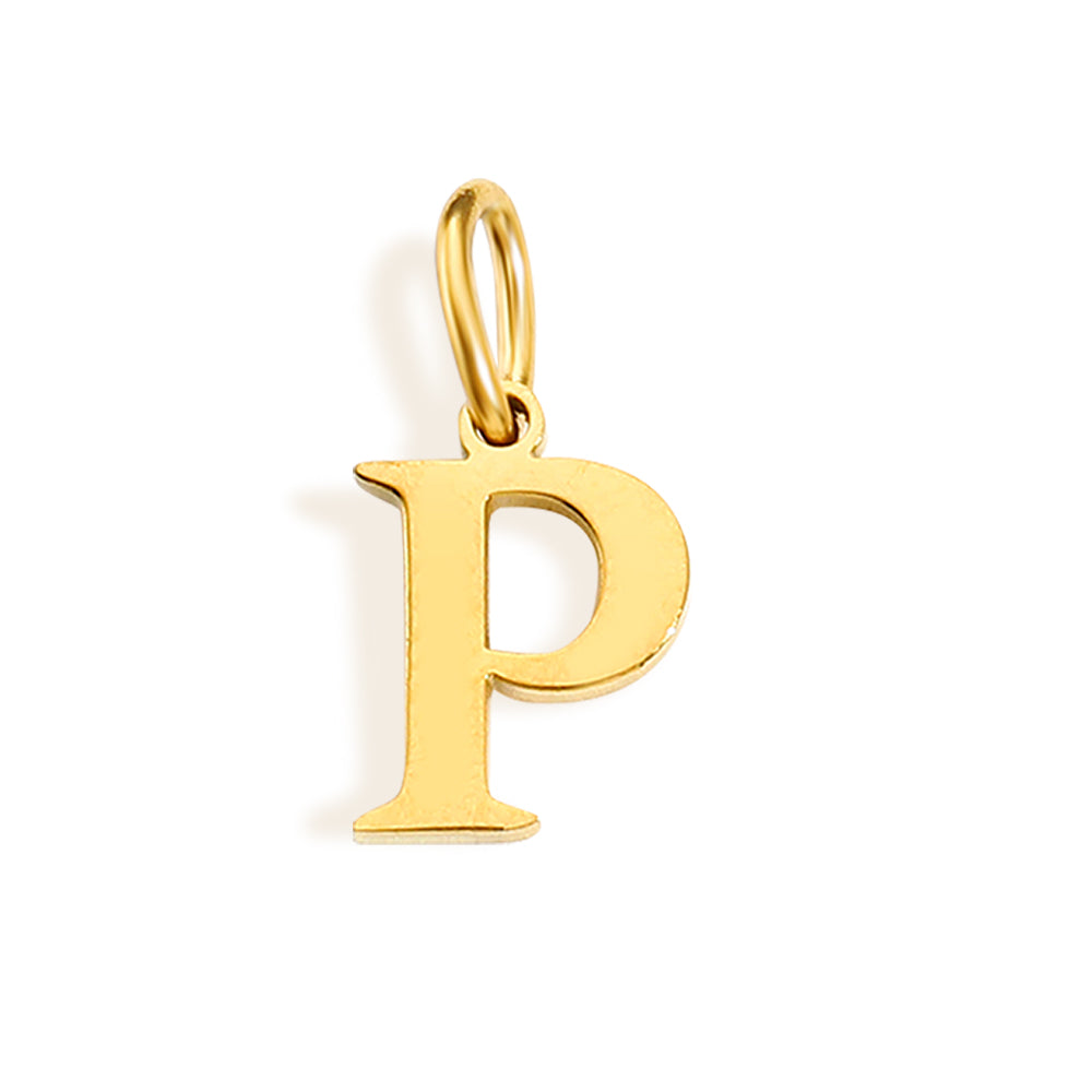 Initial & Birthstone Necklace Gold