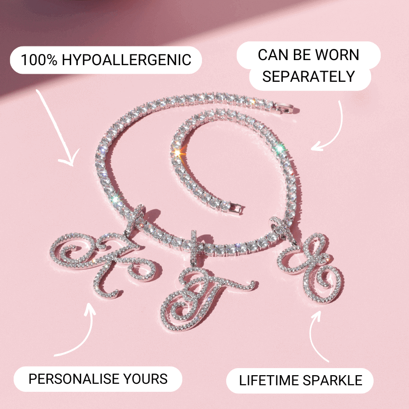 Initial necklace say it with diamonds deals