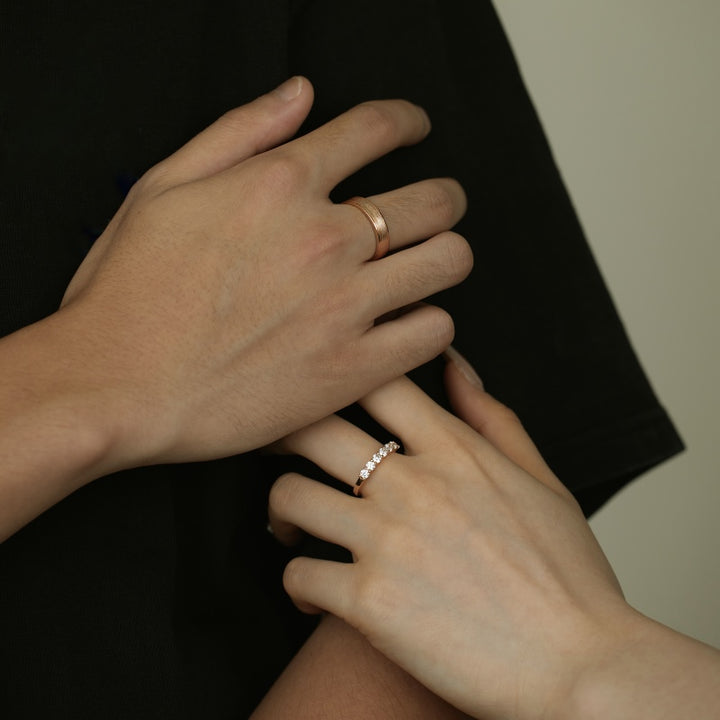 Kova Half Eternity Ring Silver