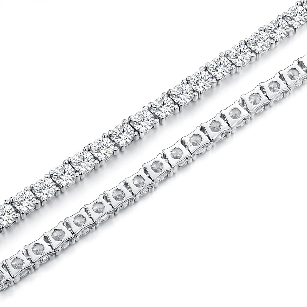 Tennis Chain Necklace Luxe Silver