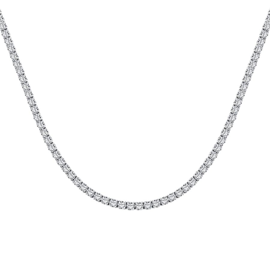 Diamond tennis 2025 necklace sterling silver