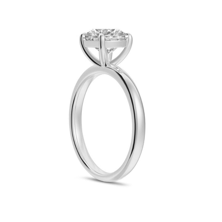 Elodie Brilliant Cut Solitaire Ring Silver