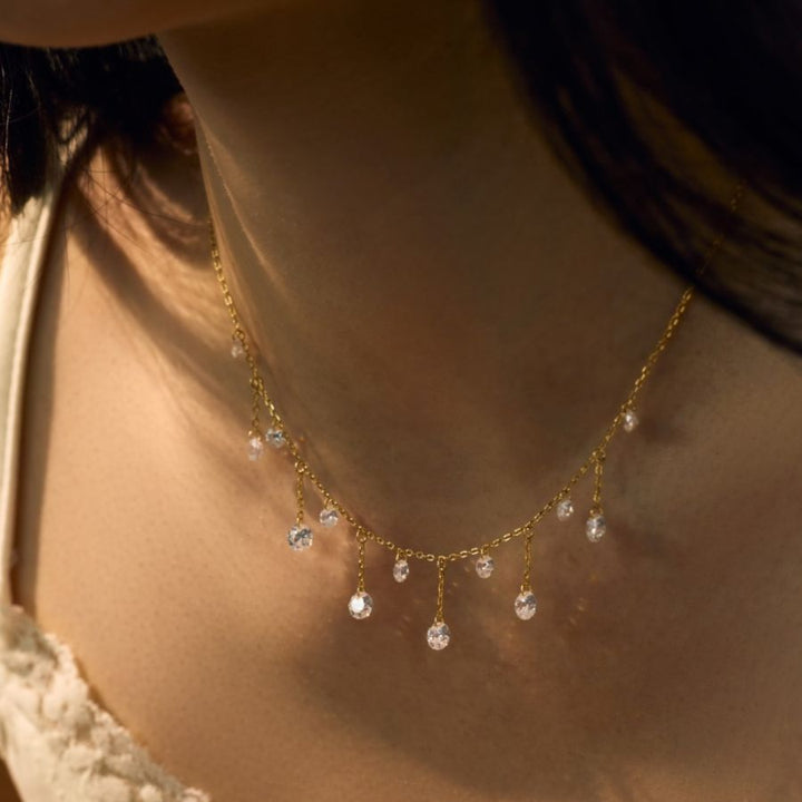 Salma Brilliant Cut Necklace Gold