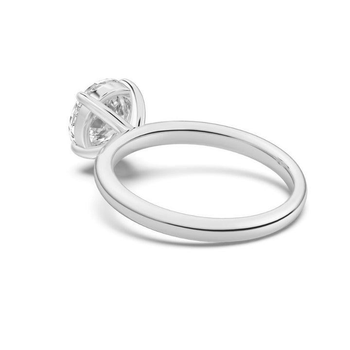 Elodie Brilliant Cut Solitaire Ring Silver