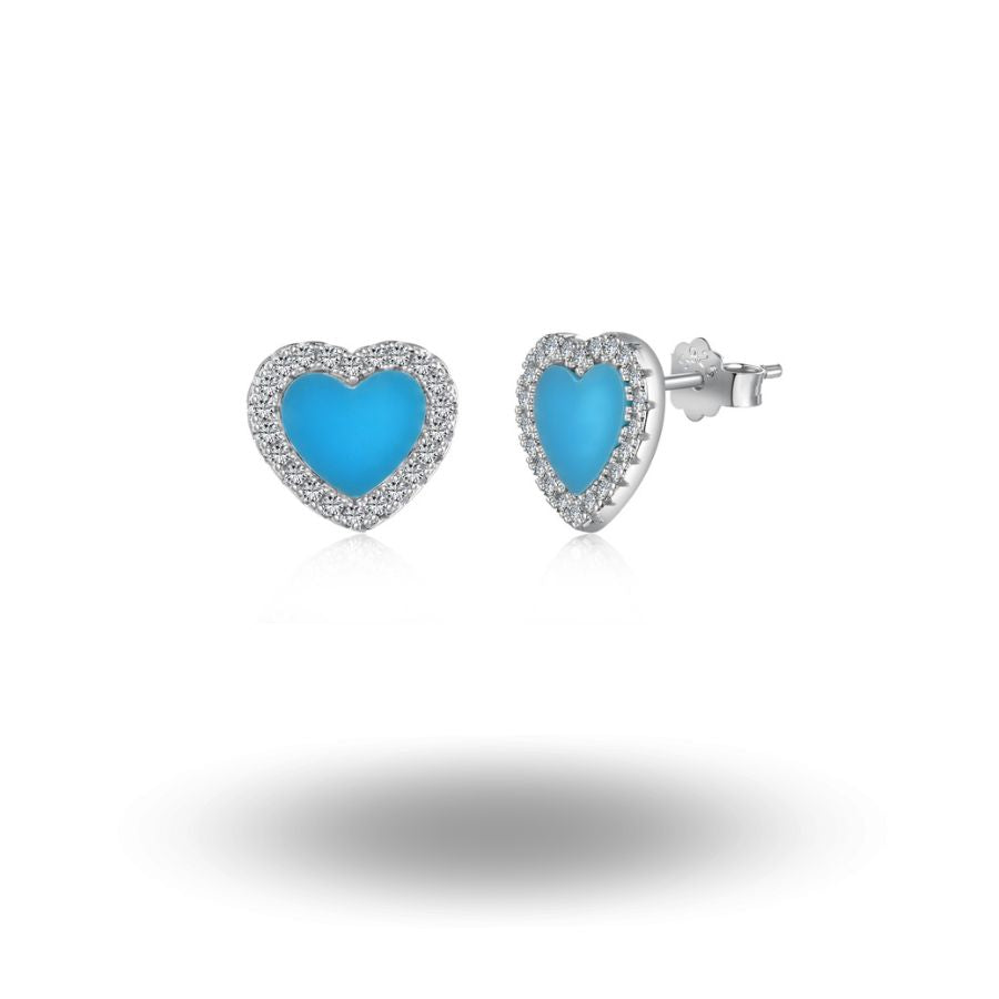 Alfaira Turquoise Heart Earrings