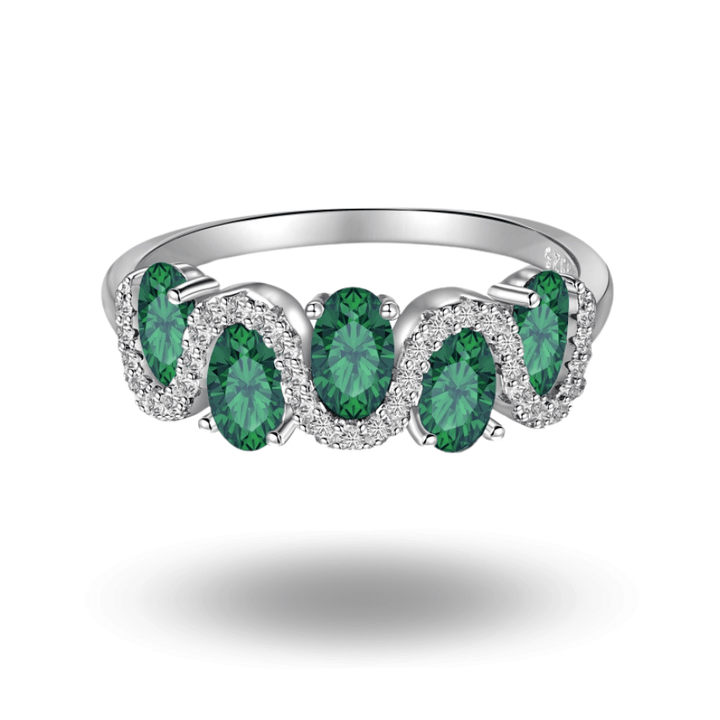 Azria Emerald Wave Ring