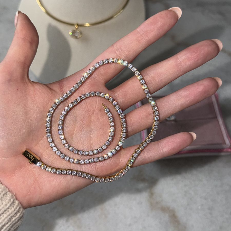 Tennis Necklace 3mm Silver