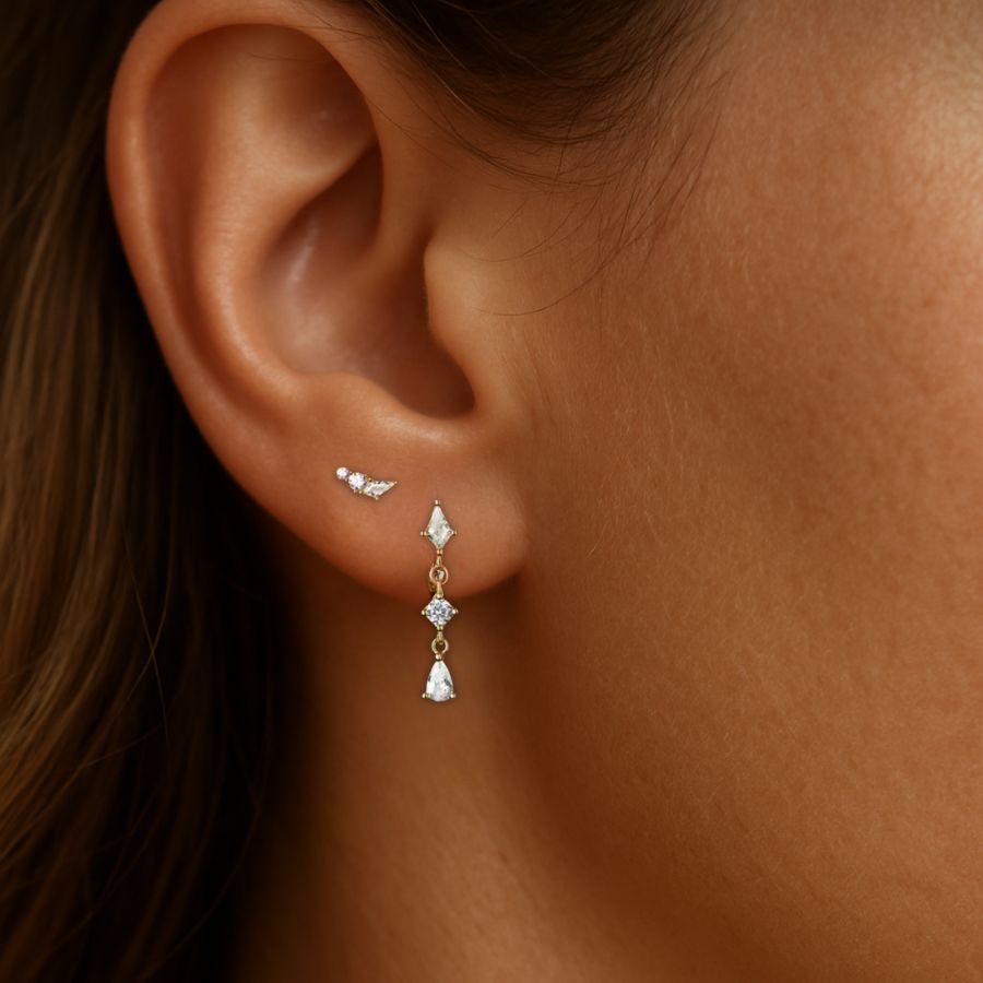 Celeste Earring Set Silver