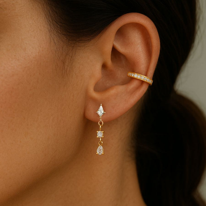 Aria Pav√© Ear Cuff Gold