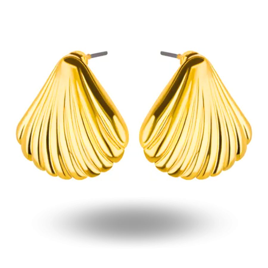 Aerin Shell Earrings Gold