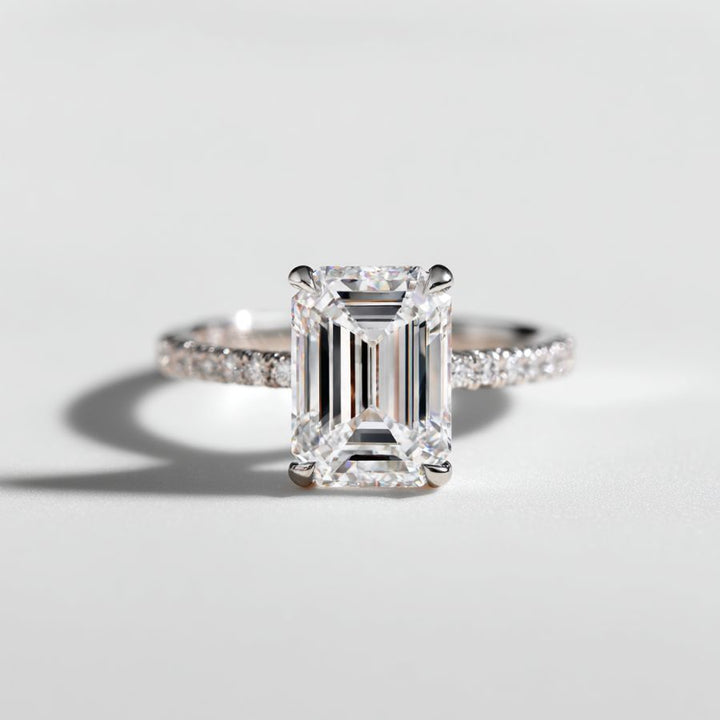 Aleksa Emerald Cut Ring Silver