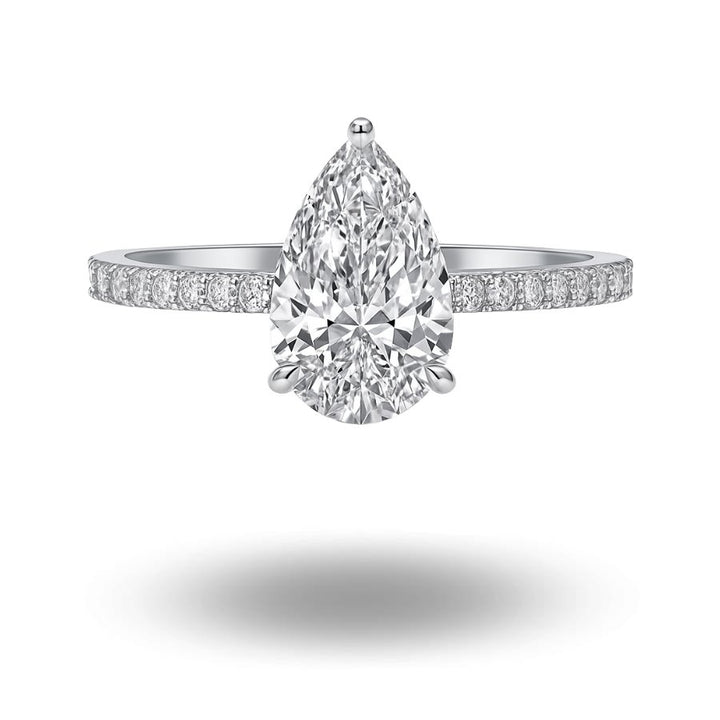 Alia Pear Cut Ring Silver