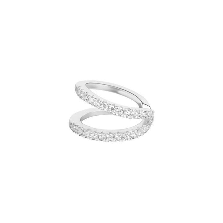 Amara Pavé Ear Cuff Silver