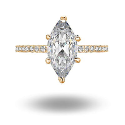 Arca Marquise Cut Ring Champagne Gold