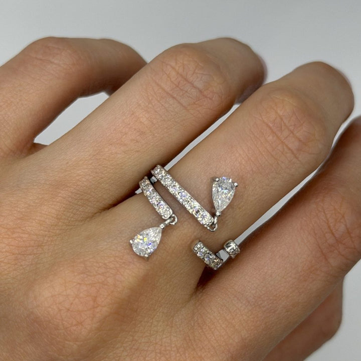 Areli Pear Cut Moissanite Ring
