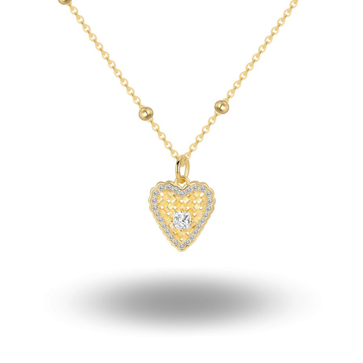 Aurora Heart Necklace Gold