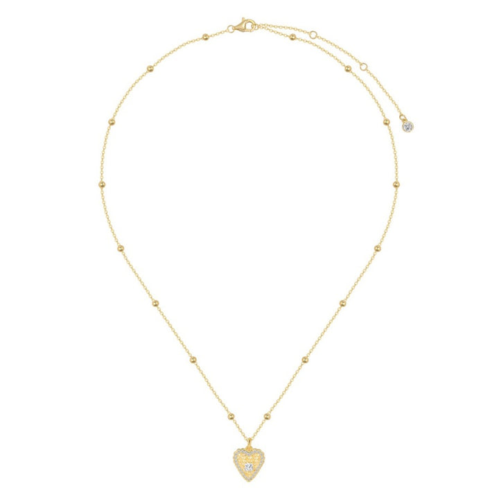 Aurora Heart Necklace Gold