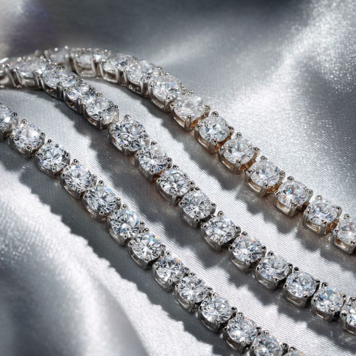 Brilliant Cut Tennis Bracelet 4mm Silver