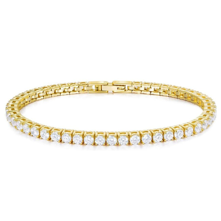 Brilliant Cut Tennis Bracelet 2.5mm Gold