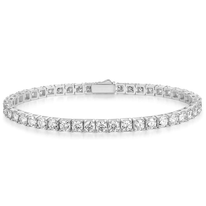 Brilliant Cut Tennis Bracelet 4mm Silver