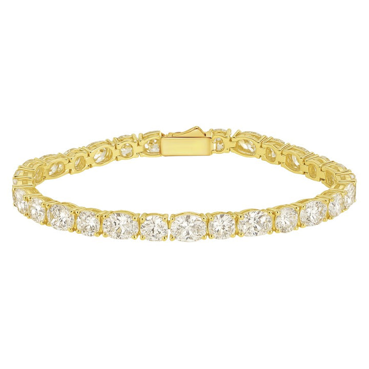 Brilliant x Oval Cut Tennis Bracelet Gold