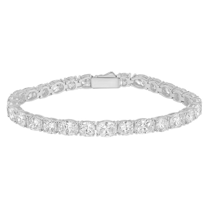 Brilliant x Oval Cut Tennis Bracelet Silver