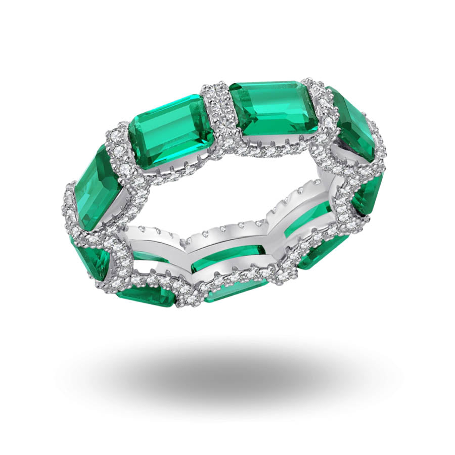 Cassia Emerald Eternity Ring