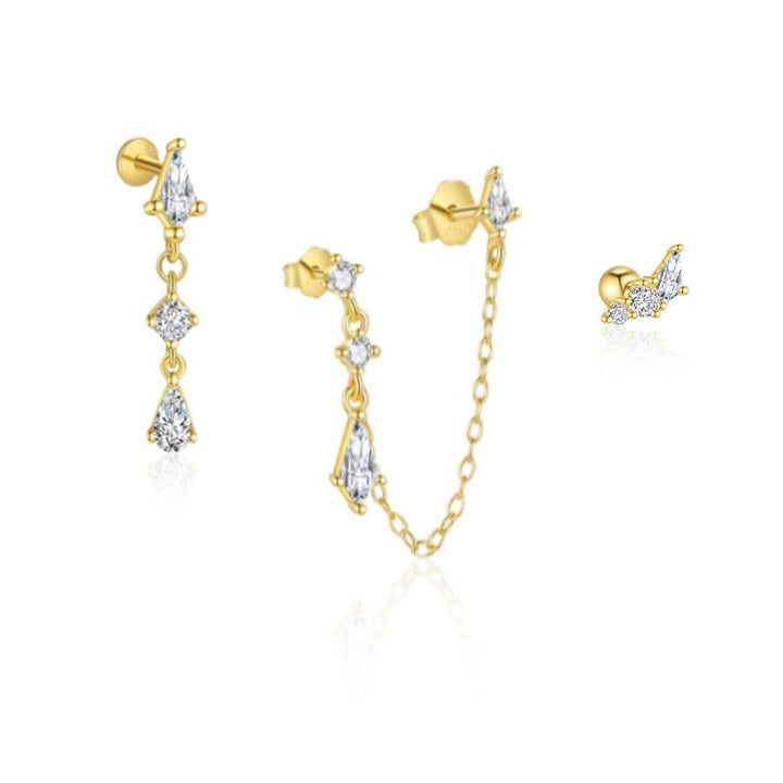 Celeste Earring Set Gold