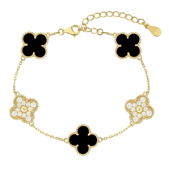 Cristia Clover Bracelet Black