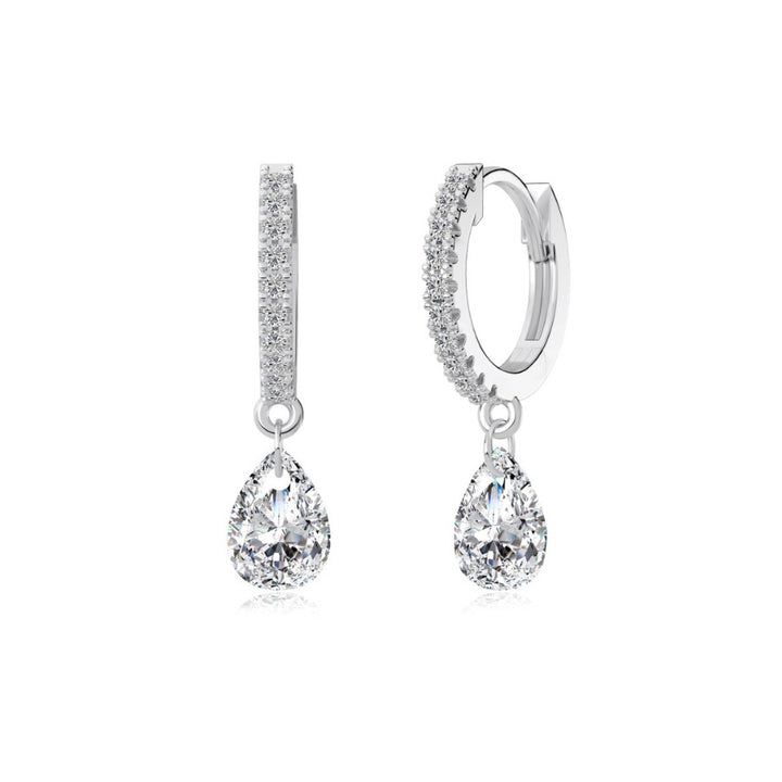 Dearra Pear Cut Huggie Earrings