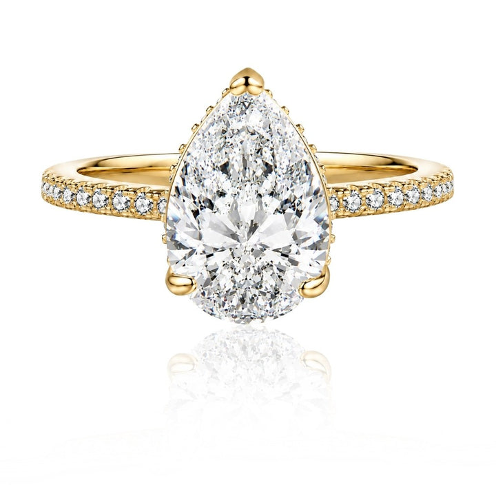 Diosa Pear Cut Ring Gold