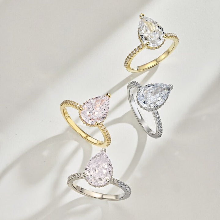 Diosa Pear Cut Ring Gold