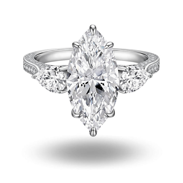 Edith Marquise Cut Ring Silver